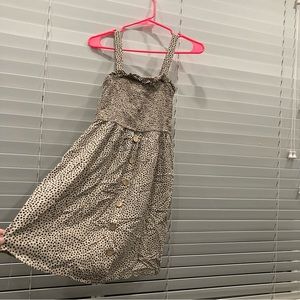 NWT “Pink Rose” black and tan cami dress